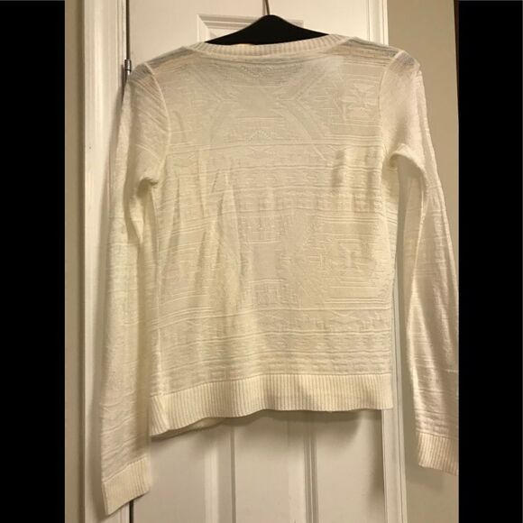 Charlotte Russe Ivory Waterfall Cardigan Sweater Small - Picture 7 of 9